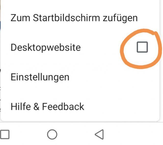 Internetseite in Desktopansicht aufrufen