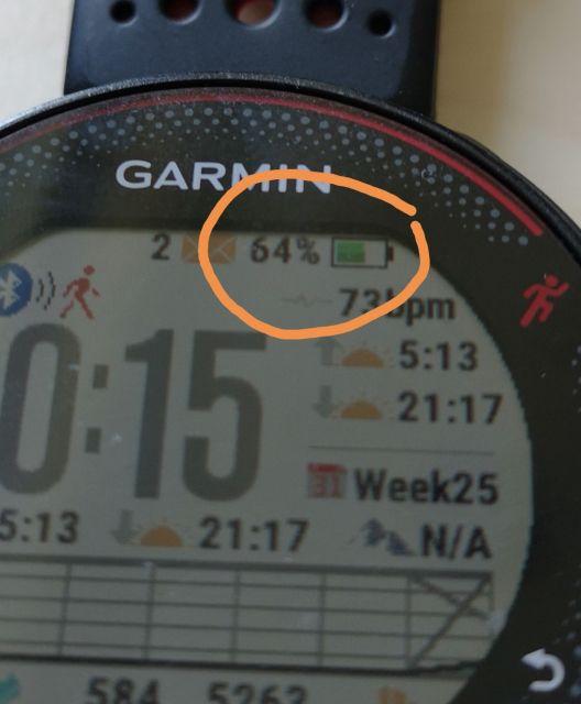 Akku in Przent anzeigen lassen - Garmin Forerunner 235