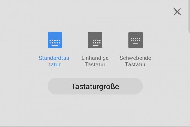 Samsung Galaxy S10 Schwebende Tastatur