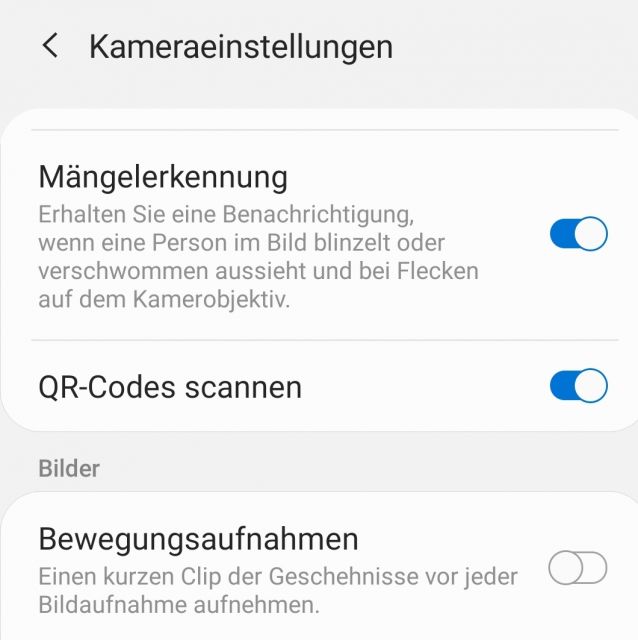 QR Codes einscannen mit Kamera App