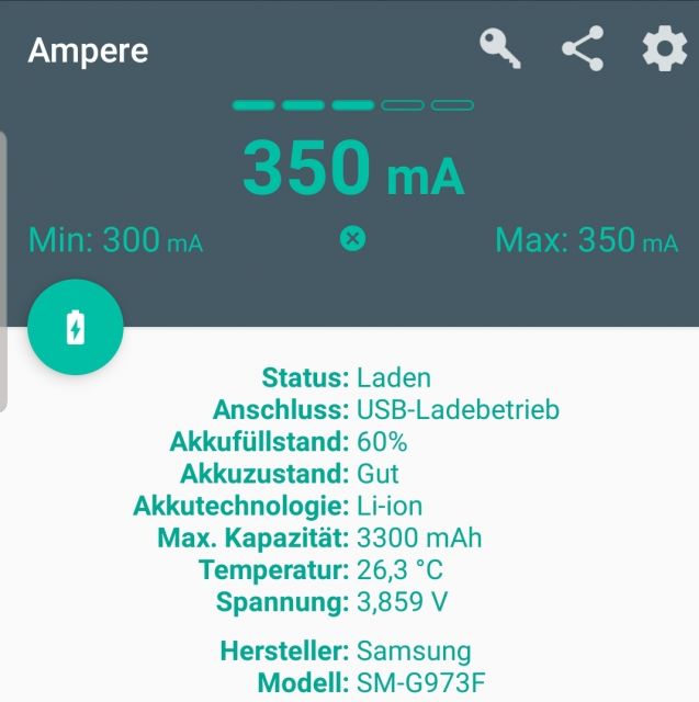 Ladestrom messen - Ampere App