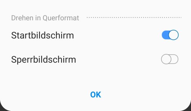 Sperrbildschirm drehen deaktivieren