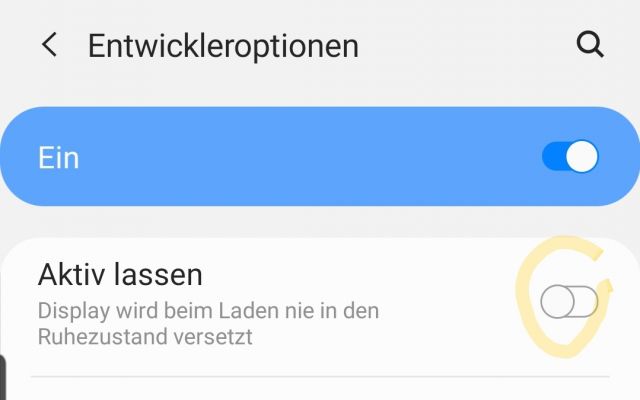 Display immer aktiviert lassen - Samsung