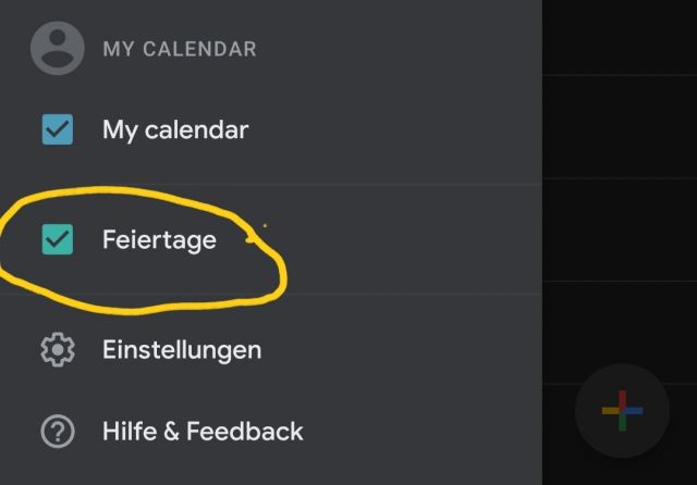 Feiertage in Kalender anzeigen lassen