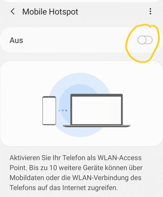 W-Lan Hotspot einrichten