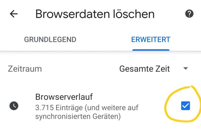 Chrome Browserdaten löschen