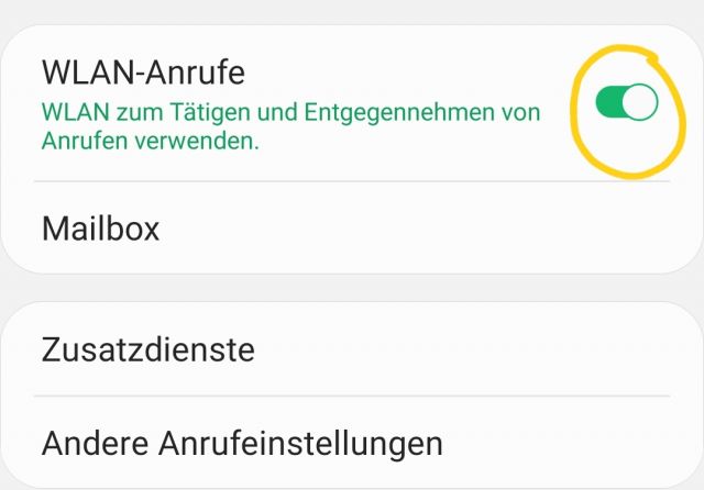 W-Lan Anrufe auf dem Samsung Galaxy A51 aktivieren