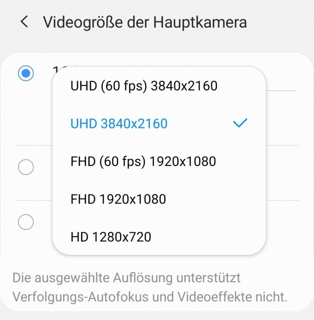 UHD Auflösung für Video