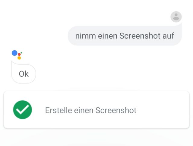 Screenshot Sprachbefehl