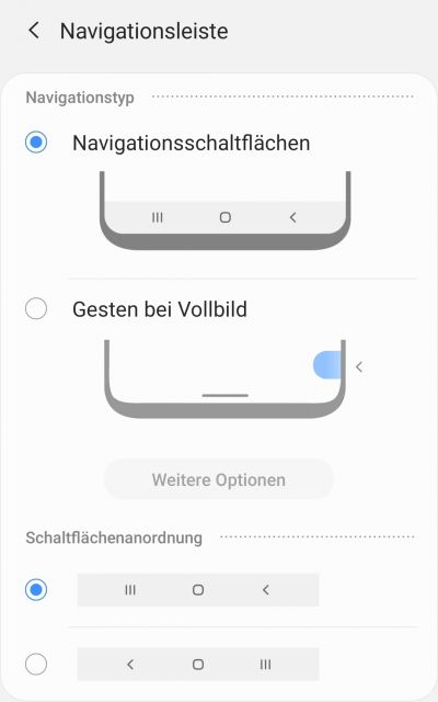 Navigationsleiste Layout anpassen