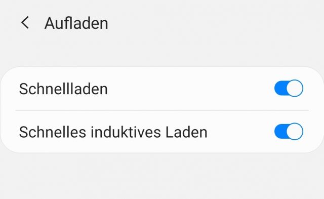 Schnellles Induktives Aufladen aktivieren