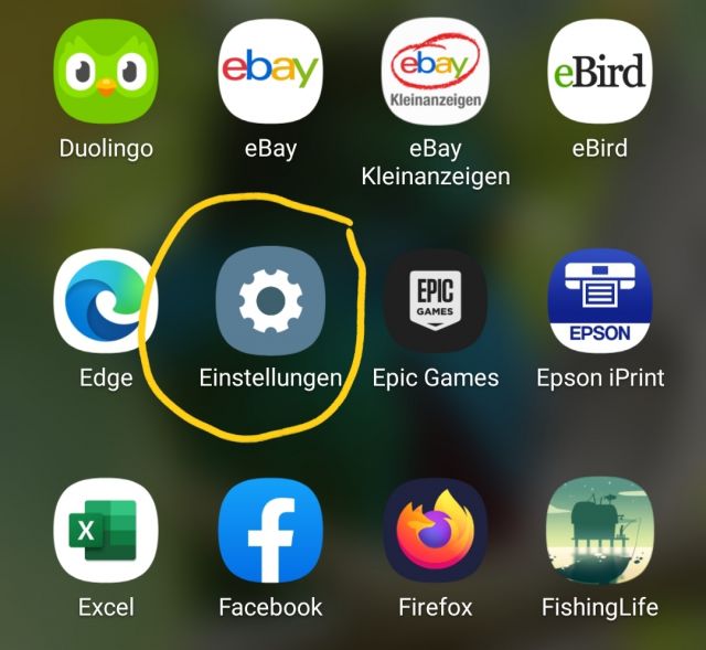 Einstellungen Android - App Symbol