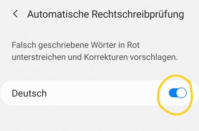 Rechtschreibprüfung aktivieren