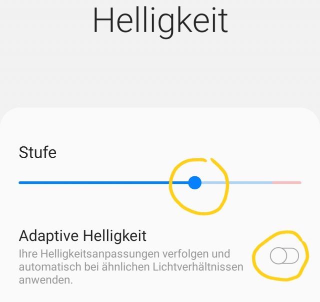 Auto Helligkeit