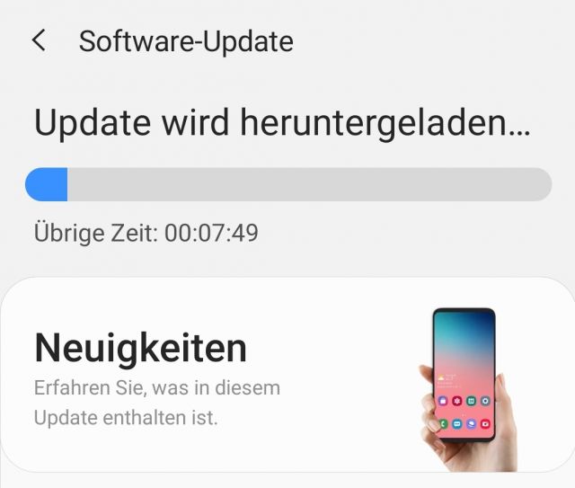 Samsung Firmware Update Android 11 und OneUi 3.0