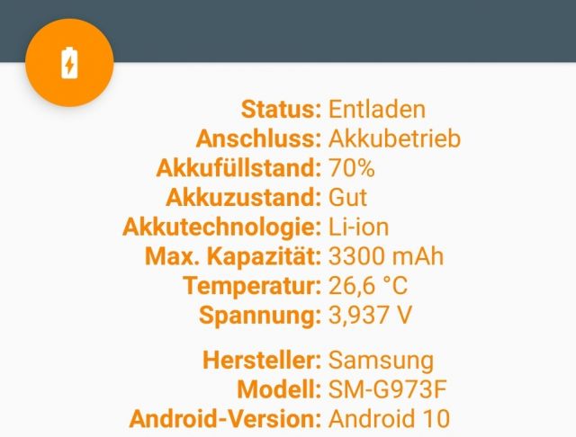 Akku überprüfen - Test