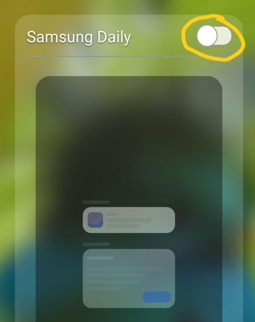 Samsung Daily Homescreen deaktivieren