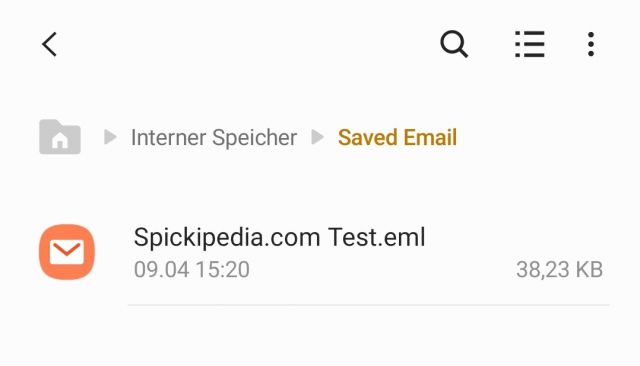 E-Mail speichern als