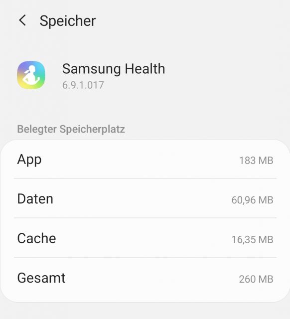 S Health App Informationen