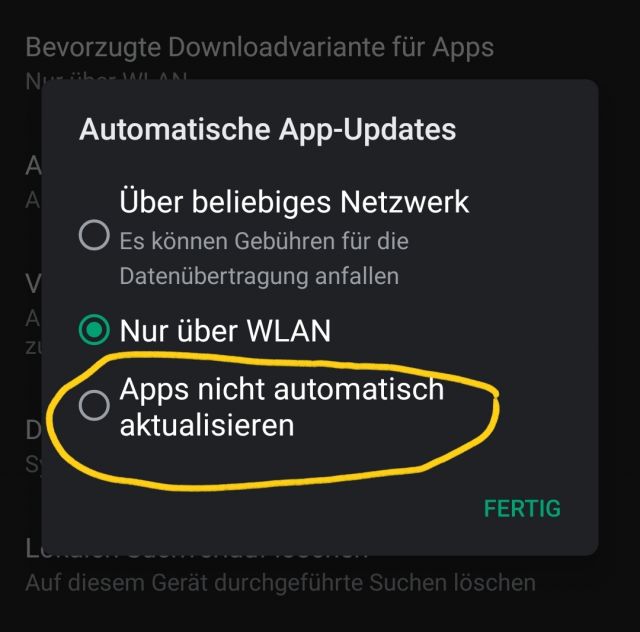 Automatische App-Updates deaktivieren - Google Play Store