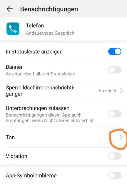 Andauernde Gespräche - Töne deaktivieren
