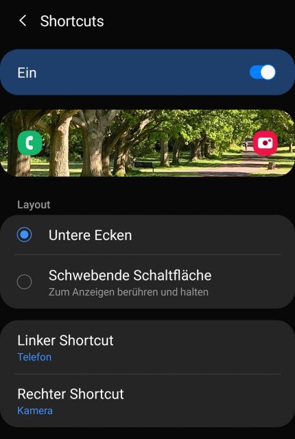 App Shortcuts Sperrbildschirm