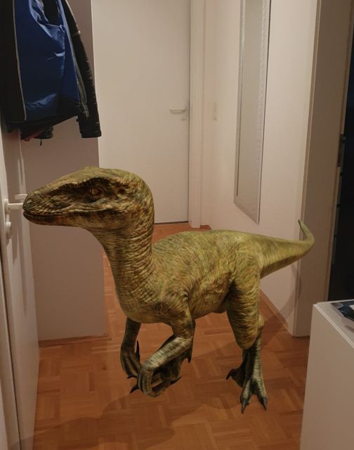 Dinosaurier AR im Flur