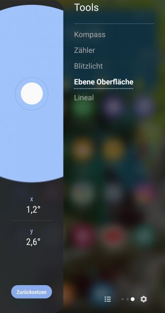 Wasserwaage aktivieren Galaxy Smartphone