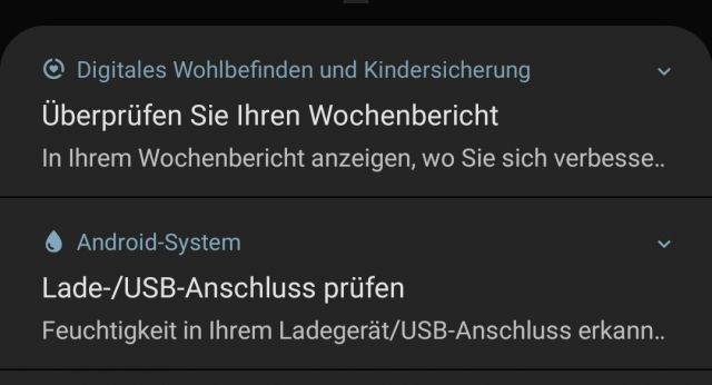Feuchtigkeit erkannt