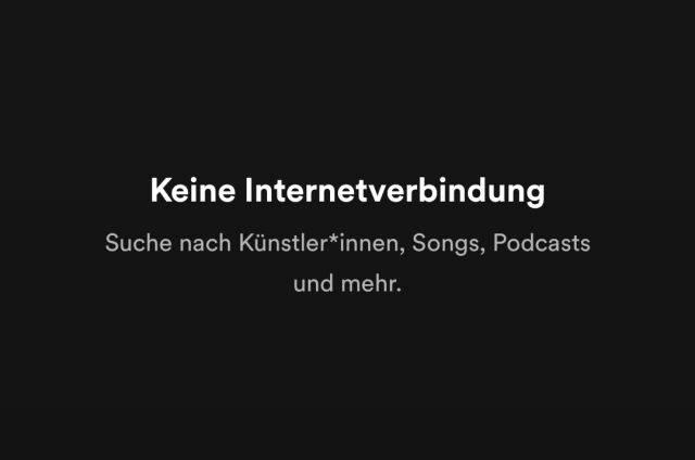 Spotify Keine Internetverbindung