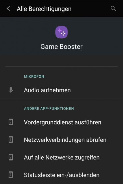 Game Booster deaktivieren