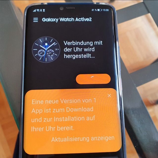 Verbindung wird hergestellt Galaxy Watch