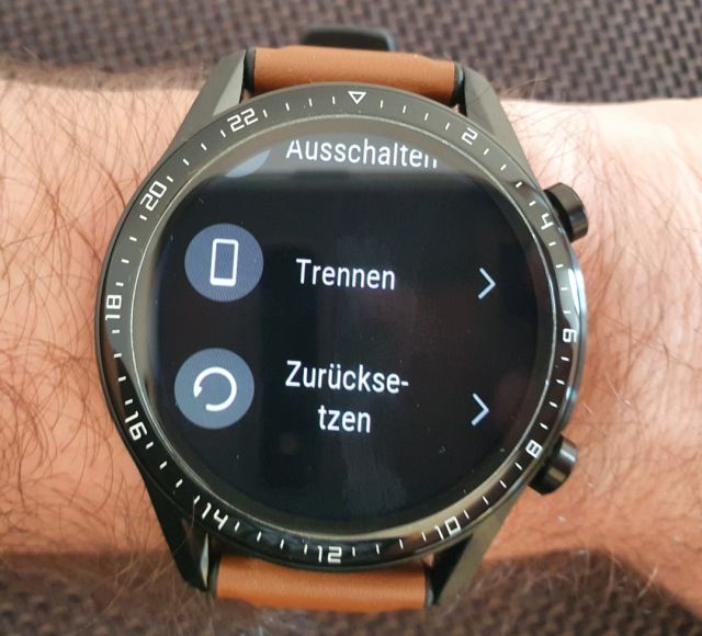 Huawei Watch GT Menü für Werksreset