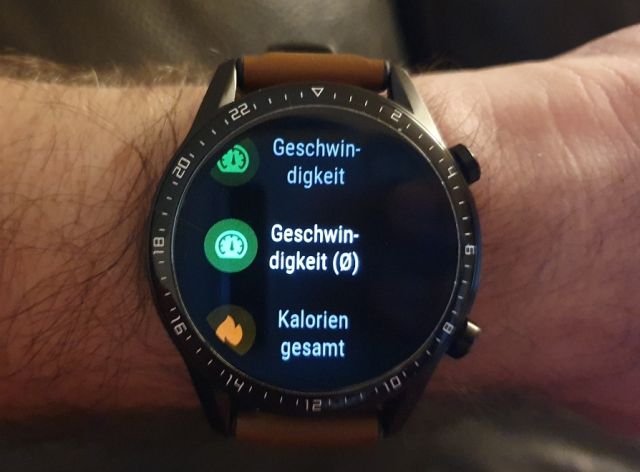 Geschwindigkeit in km/h Huawei Watch GT 2