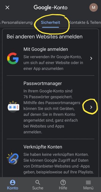 Google Passwortmanager