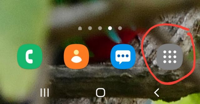 App Menü Schaltfläche Homescreen
