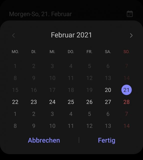 Wecker Uhrzeit festlegen
