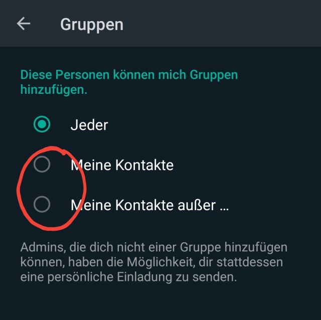 WhatsApp Online Status Einstellungen