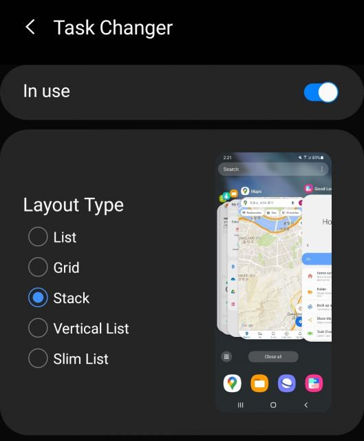 Task Manager - Design anpassen Samsung Galaxy