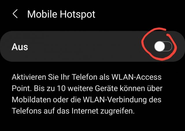 Mobilen Hotspot aktivieren - Samsung