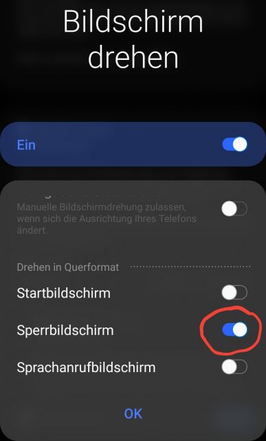 Sperrbildschirm Drehung deaktivieren - Samsung Galaxy