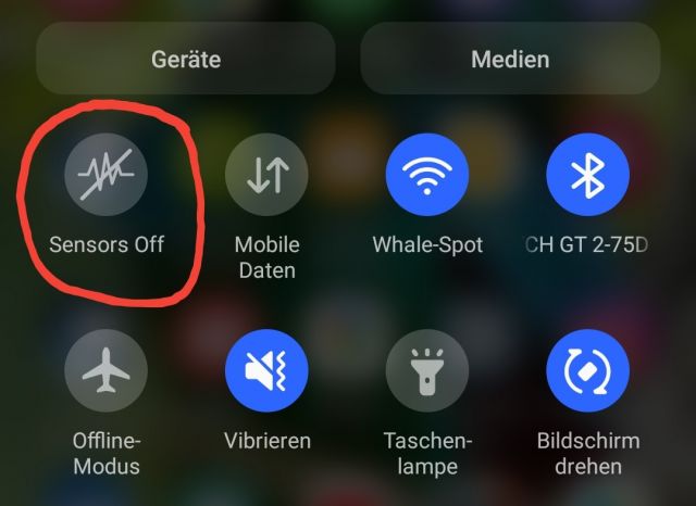 Sensors Off - mit einem Schalter mehr Privatssphäre