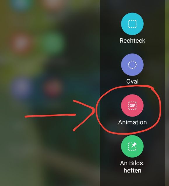 GIF Animation in Seitenleiste auswählen