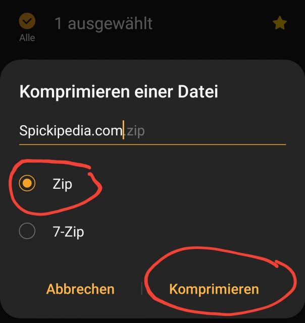 So komprimieren Sie Dateien auf einem Samsung Galaxy