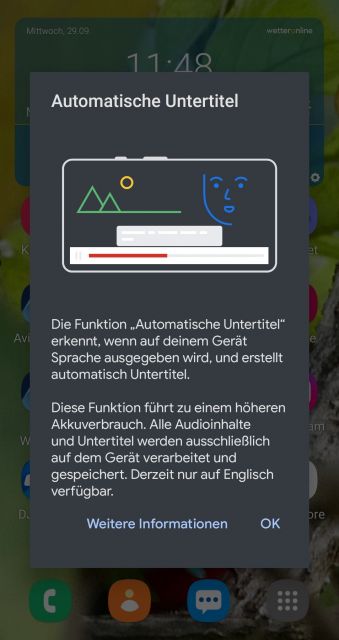 Automatischen Untertitel aktivieren Samsung Galaxy