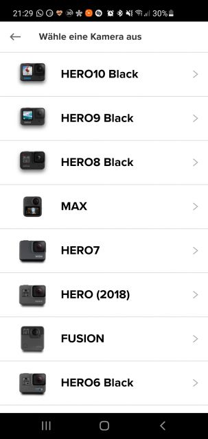 GoPro Kamera koppeln