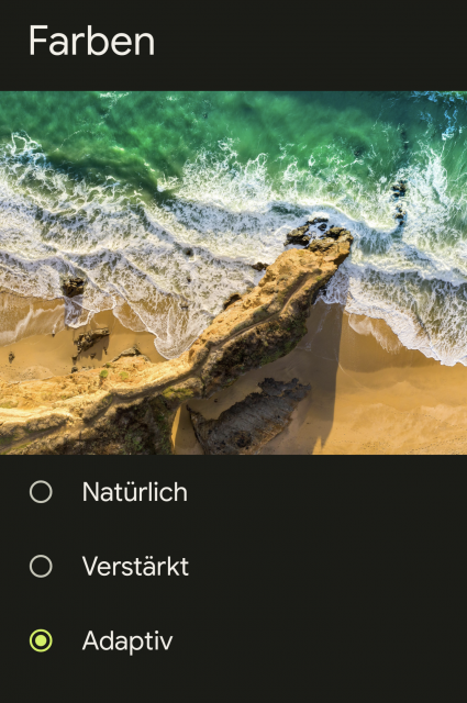 Google Pixel 6 Pro Displayfarben anpassen