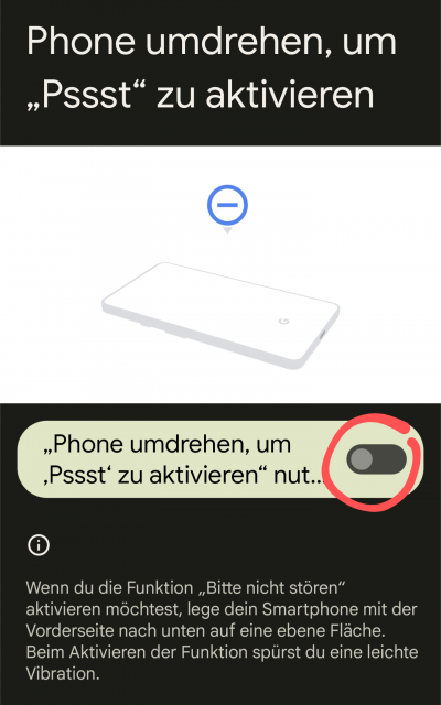 Google Pixel 6 Pro Umdrehen - Stumm schalten