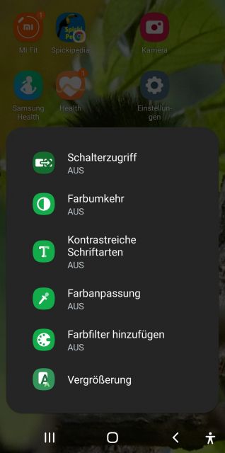 Android 12 Eingabehilfe Schaltfläche