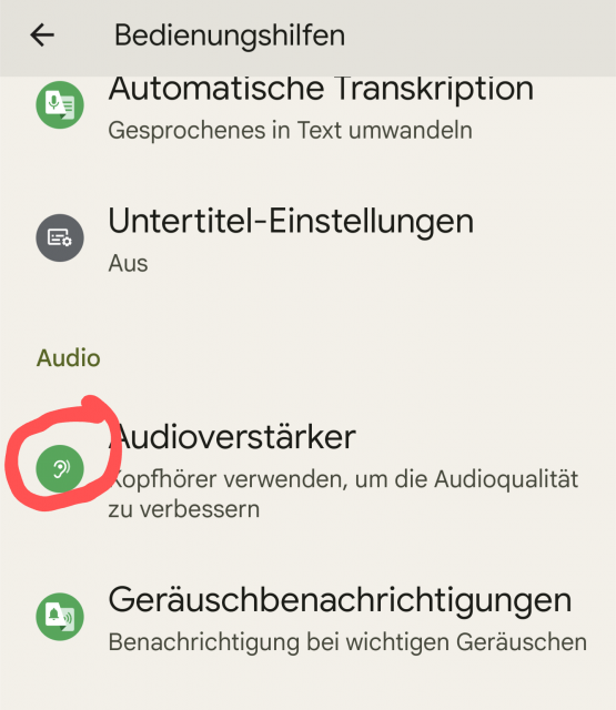 Audioverstärker aktivieren - Google Pixel